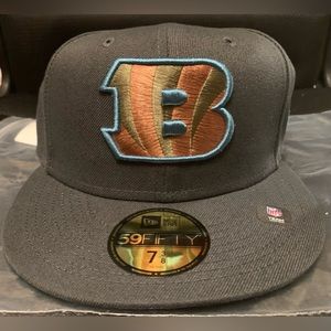 New Era Graphite Cincinnati Bengals Multi Color 59FIFTY Fitted Hat - SIZE 7 3/8